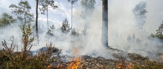 Markbränning nära Öster Malma vållar kraftig rök