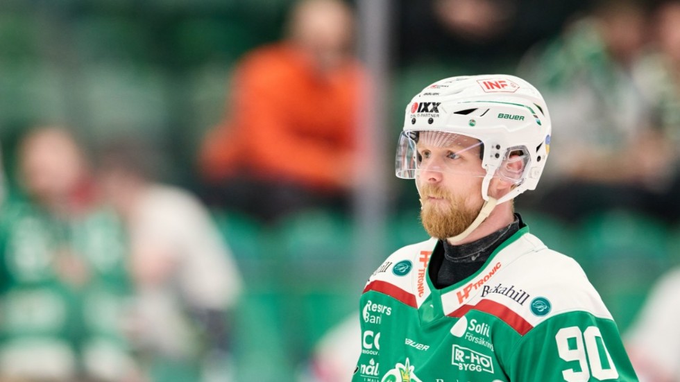 Ted Brithén i en av sina sista matcher i karriären, i SM-slutspelet 2022. Arkivbild.