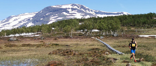 Krävande lopp i fjällen med mycket snö