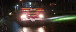 Brand i proppskåp orsakade utryckning