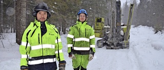 Här tas markprover mellan Hedensbyn och Bergsbyn