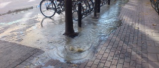 Vattenläcka i centrala Skellefteå