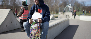 Kevin hänger i skateparken i alla väder