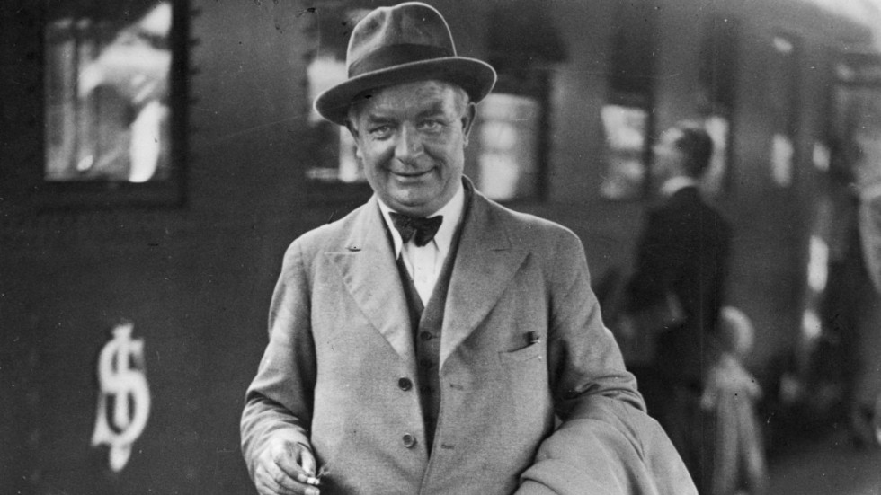 Per-Albin Hansson på resande fot 1946, folkhemmets frontfigur. (Arkivbild)
