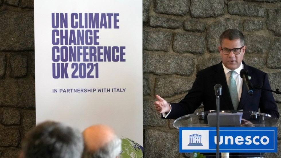 Alok Sharma är chef för COP26. Han har manat rika länder att höja sin ambitionsnivå inför mötet. Arkivbild.
