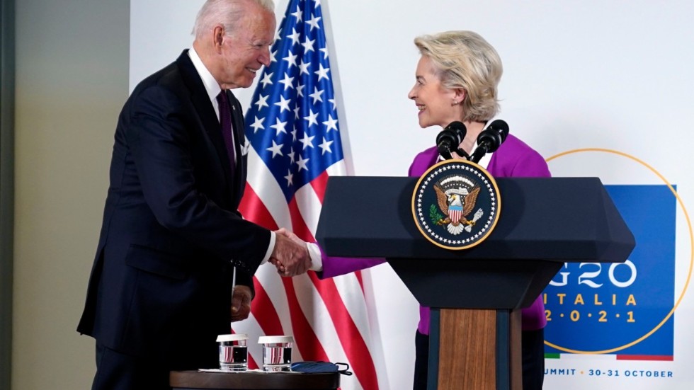 USA:s president Joe Biden och EU-kommissionens ordförande Ursula von der Leyen.