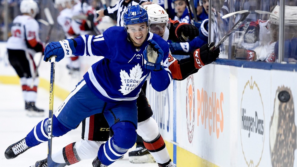 Dmytro Timashov, här i Torontos NHL-lag. Arkivbild.
