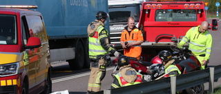 Motorcykelolycka på Ingelsta - föraren till sjukhus