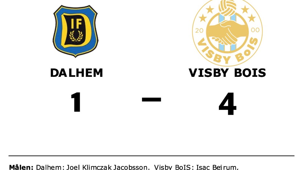 Dalhem IF förlorade mot Visby BoIS