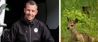 Johan räddar rådjurskid från att dö: "Som en jäkla hjälte"