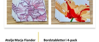 Bordtabletter i 4-pack från atelje Marja Fiander