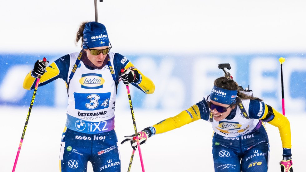 Hanna Öberg och Elvira Öberg, bägge från Piteå Skidskytteklubb, har testat på den tunna luften i Lenzerheide inför tävlingarna där.