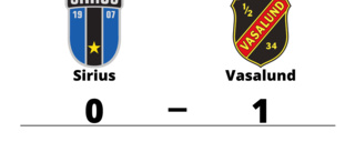 Förlust för Sirius mot Vasalund med 0-1