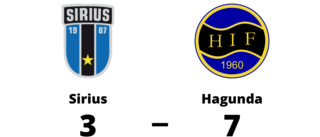 Hagunda vann mot Sirius