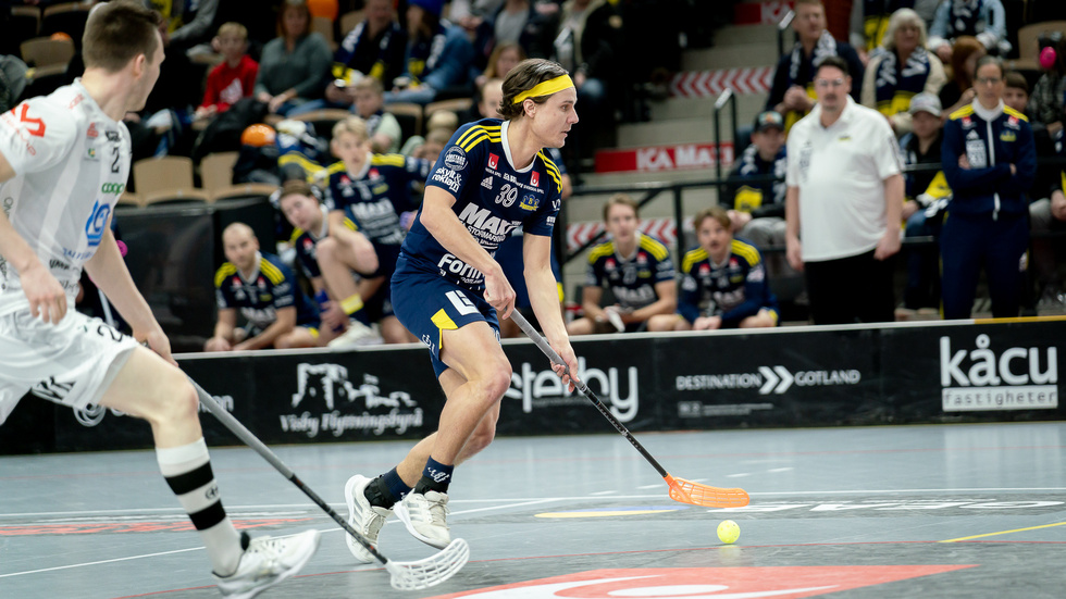 Albin Lundell åkte på en blodig skada under tisdagens träning. 