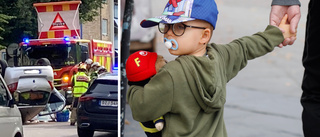 Charlie, 3, satt i bilen som voltade: "Hade änglavakt"