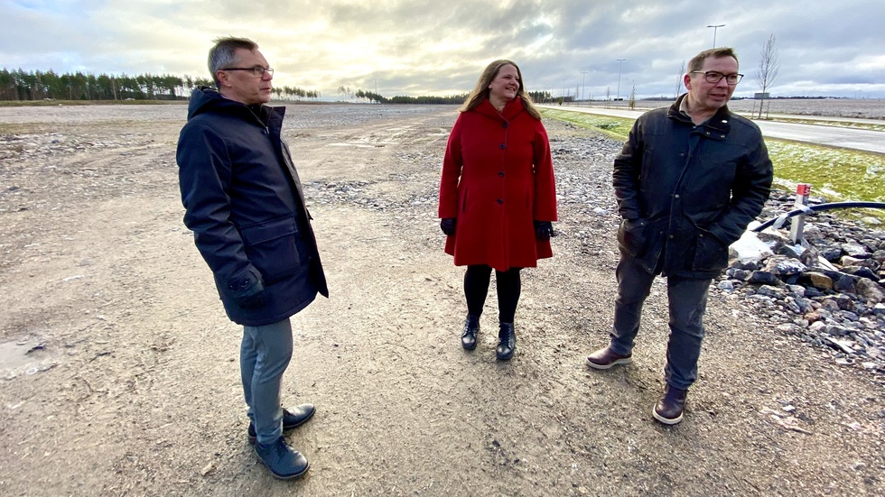 Johan Söderberg, Marie Bergeås och Christer Sundqvist var på plats på Lövåsen för att berätta om den stora etablering som är på gång.