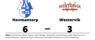Westervik föll på bortaplan mot Hovmantorp