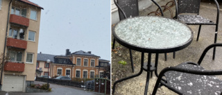 Här faller snön i Strängnäs