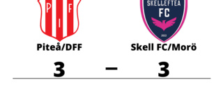 Piteå/DFF och Skell FC/Morö delade på poängen