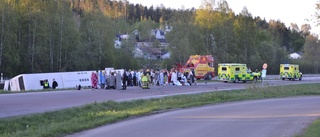 Fullastad buss välte på E4