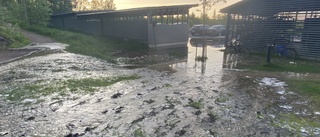 Parkering under vatten efter reservoartömning