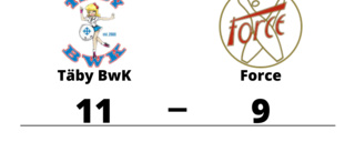 Force klart för kval trots förlust mot Täby BwK