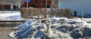 Snöhög blockerade handikapparkering