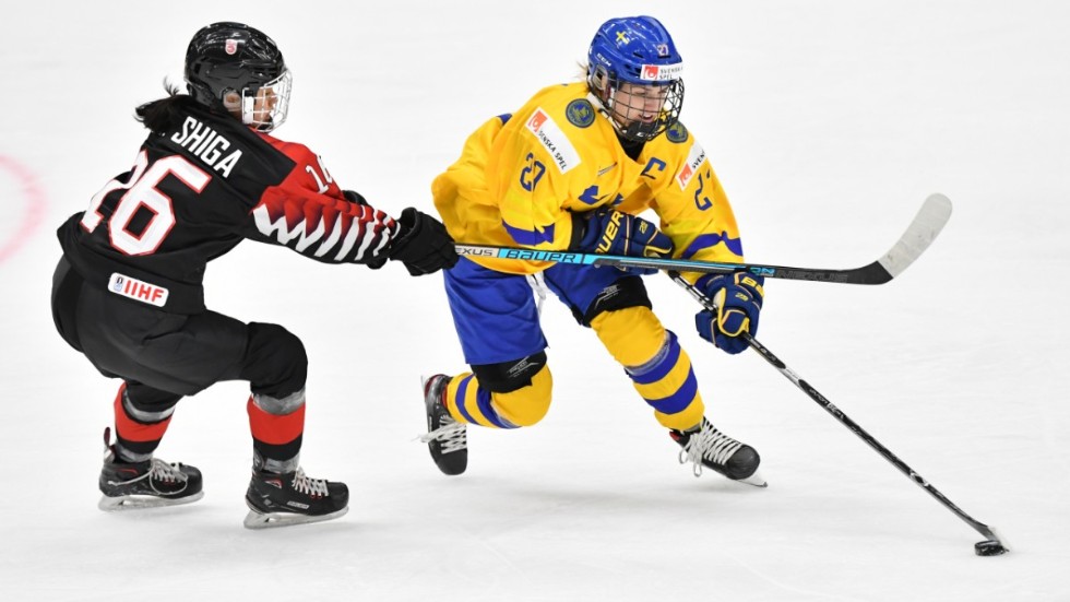 Emma Nordin var lagkapten för Damkronorna vid VM i Finland förra året. Arkivbild.