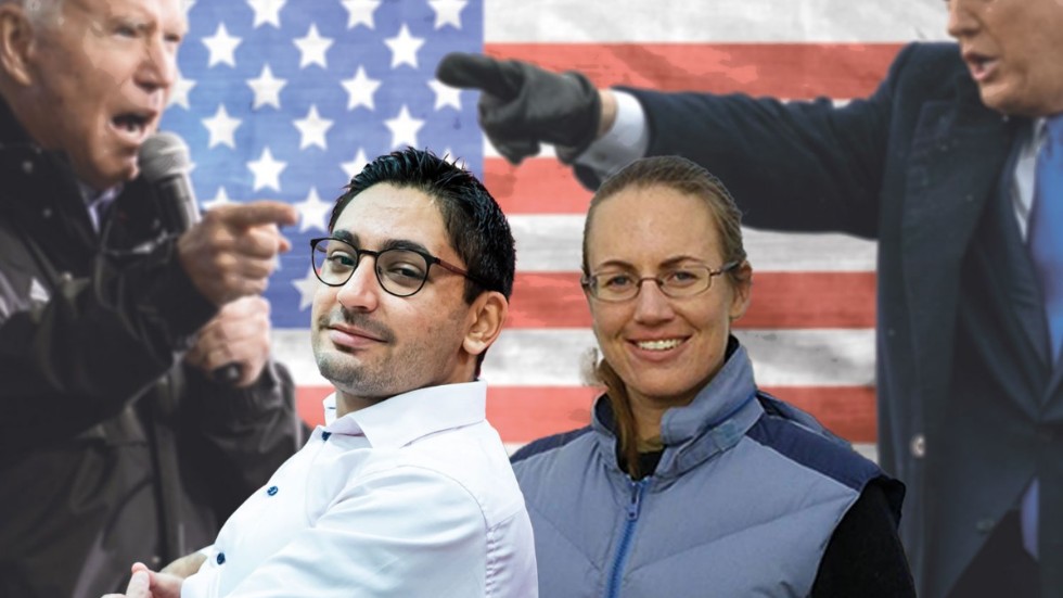Daniel Smirat och Laurel Ell är två av de drygt 100 norrbottningar som får rösta i det amerikanska presidentvalet.