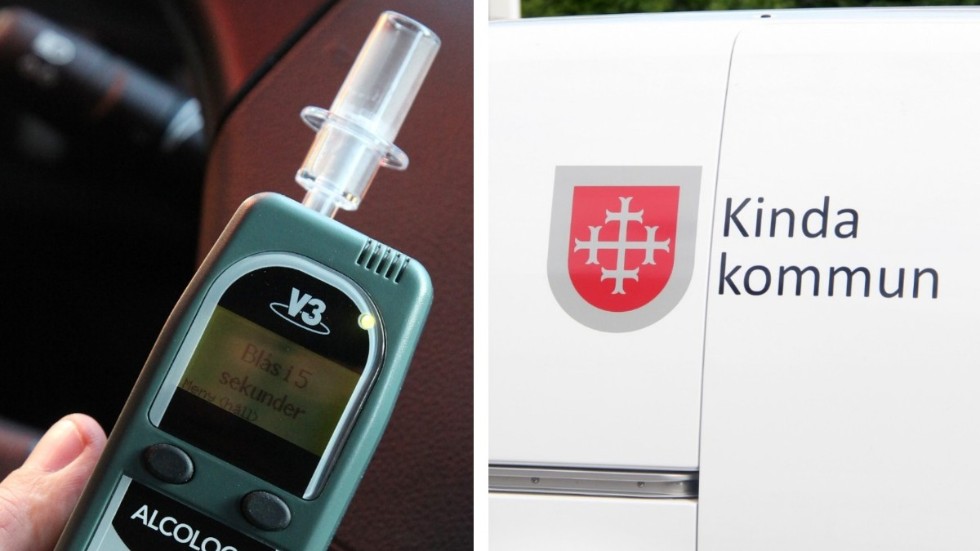 Arkivbilder på alkolås och en av kommunens bilar. Alkolåset på bilden är inte från kommunens bil. 