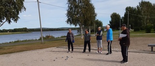 Boulespelare från Nyborg och Överkalix möttes i match