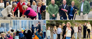 Första spadtaget för Marmorbyns skola bjöd på rulltårta, limbodans och tipspromenad