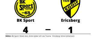 BK Sport segrade mot Ericsberg på hemmaplan