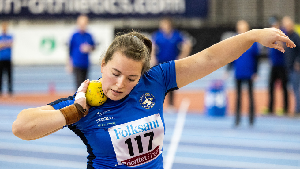 Sara Lennman, Spårvägens FK, försvarade titeln i inomhus-SM i Karlstad.