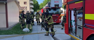 Brand i tvättstuga            