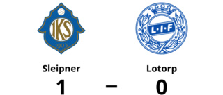 Lotorp föll med 0-1 mot Sleipner