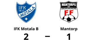 IFK Motala B vann hemma mot Mantorp