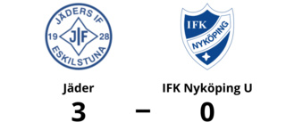 Jäder avgjorde i första halvlek mot IFK Nyköping U