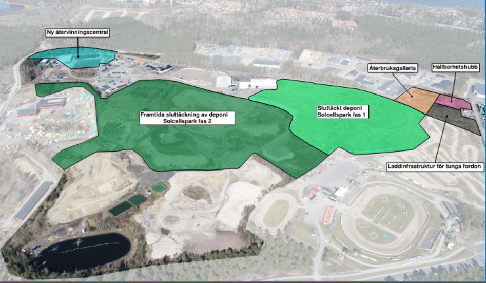 Målserums återvinningscentral ska flyttas, för att skapa ett bättre flöde av besökare. Samtidigt ska det gamla deponiområdet sluttäckas, och bli solparksområde. 