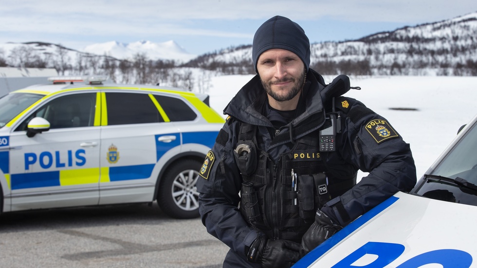Andreas Lestander är polis i Arjeplog och ser stora problem med fortsatt rattfylleri bland testförare. "Det är en fortgående trend", säger han. (Arkivbild)
