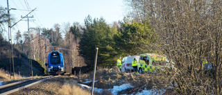 Omfattande räddningsinsats stoppade tågtrafiken 