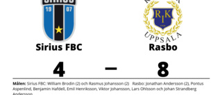 Rasbo segrare borta mot Sirius FBC