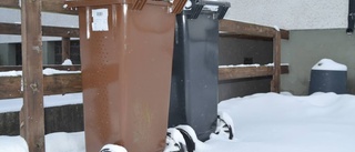 Snön försenar sophämtningen på ön