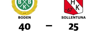 Boden missar kvalet trots seger mot Sollentuna