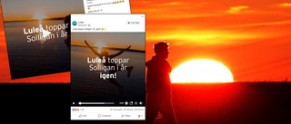 Luleå kommuns solbluff: "Toppar solligan"