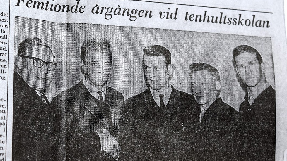 Jan-Olof Andersson bjöd hem alla som gick i klassen för 55 år sedan.Foto: Ivonne Svahn