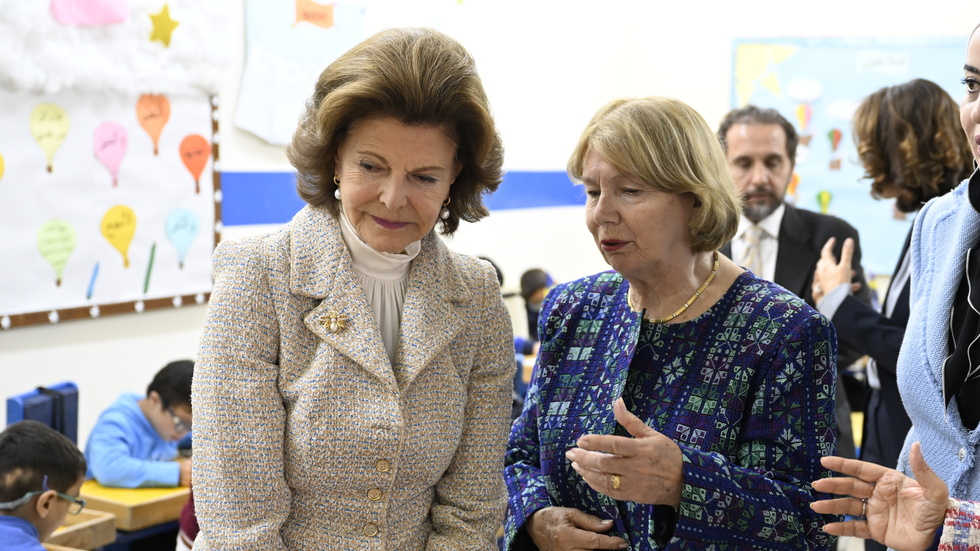 Prinsessan Majda Ra'ad tillsammans med drottning Silvia 2022. Arkivbild.