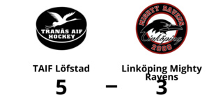 Linköping Mighty Ravens föll mot TAIF Löfstad med 3-5