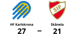 Skånela föll mot HF Karlskrona med 21-27